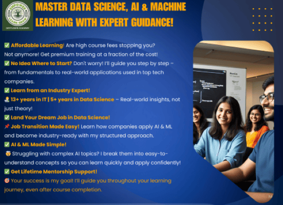 Master Data Science, Machine Learning & AI With Expert Guidance